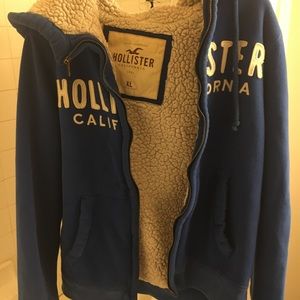 fur lined large Hollister hoodie